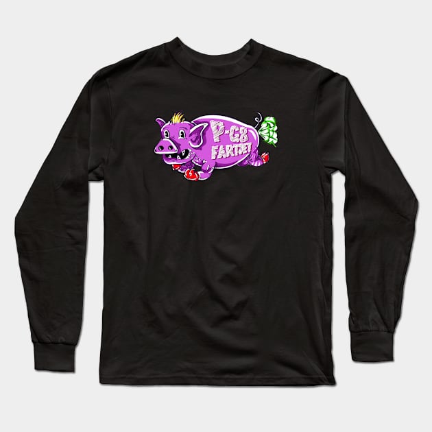 FLYING PIG FARTJET Long Sleeve T-Shirt by snowhoho